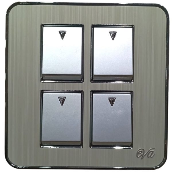Eva Aluminium Four Gang Switch