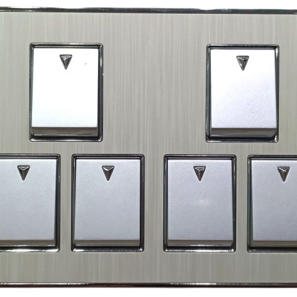 Eva Aluminium Six Gang Switch