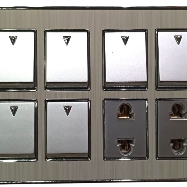 Eva Aluminium 6-Switch + 2-Socket