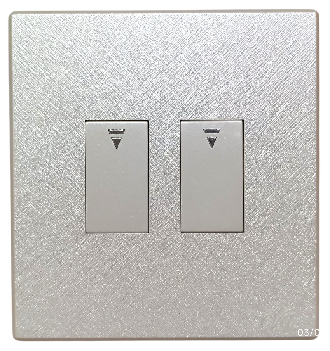 EVA GLAMOR 2 GANG FRONT Eva Glamor Two Gang Switch - Image 1