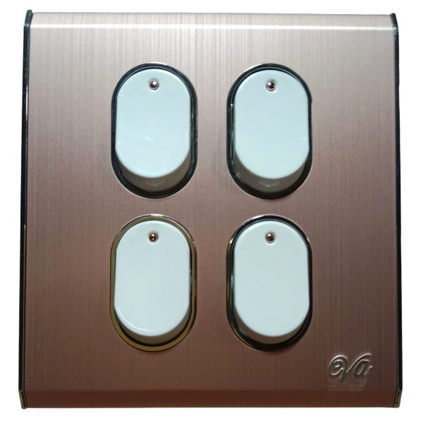 Eva Rose Gold Four Gang Switch