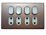 Eva Rose Gold 4-Switch + 4-Socket