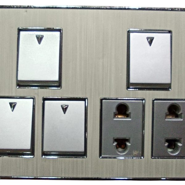 Eva Aluminium 4-Switch + 2-Socket