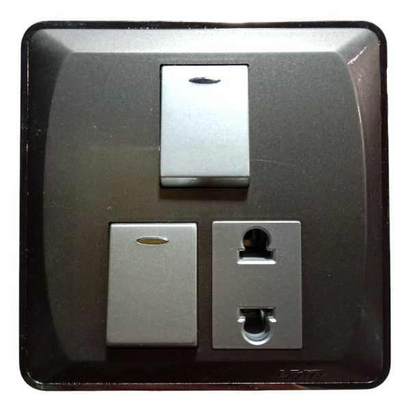 Lear Blesso Multi Colour 2-Switch + 1-Socket