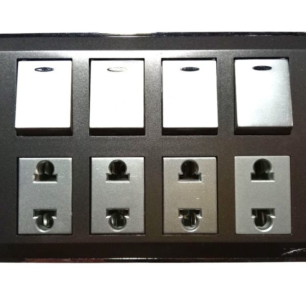 Lear Blesso Multi Colour 4-Switch + 4-Socket