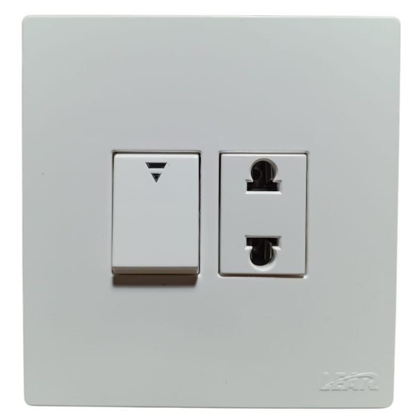 Lear Super White 1-Switch + 1-Socket