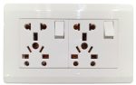 Eva White Universal 5 in 1 Double Switch