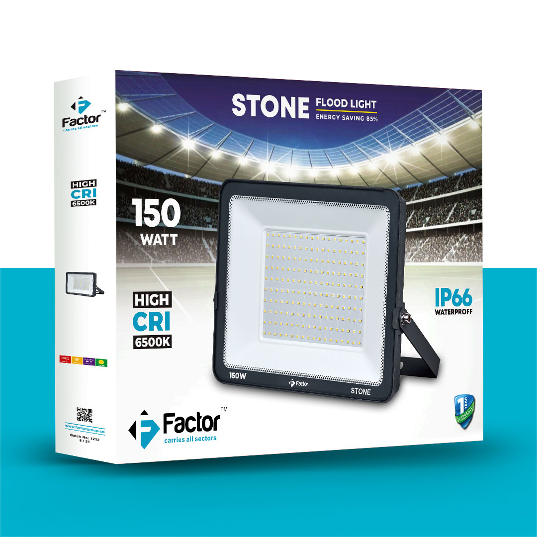 150w-2 Factor Flood Light | Stone Series - Image 8
