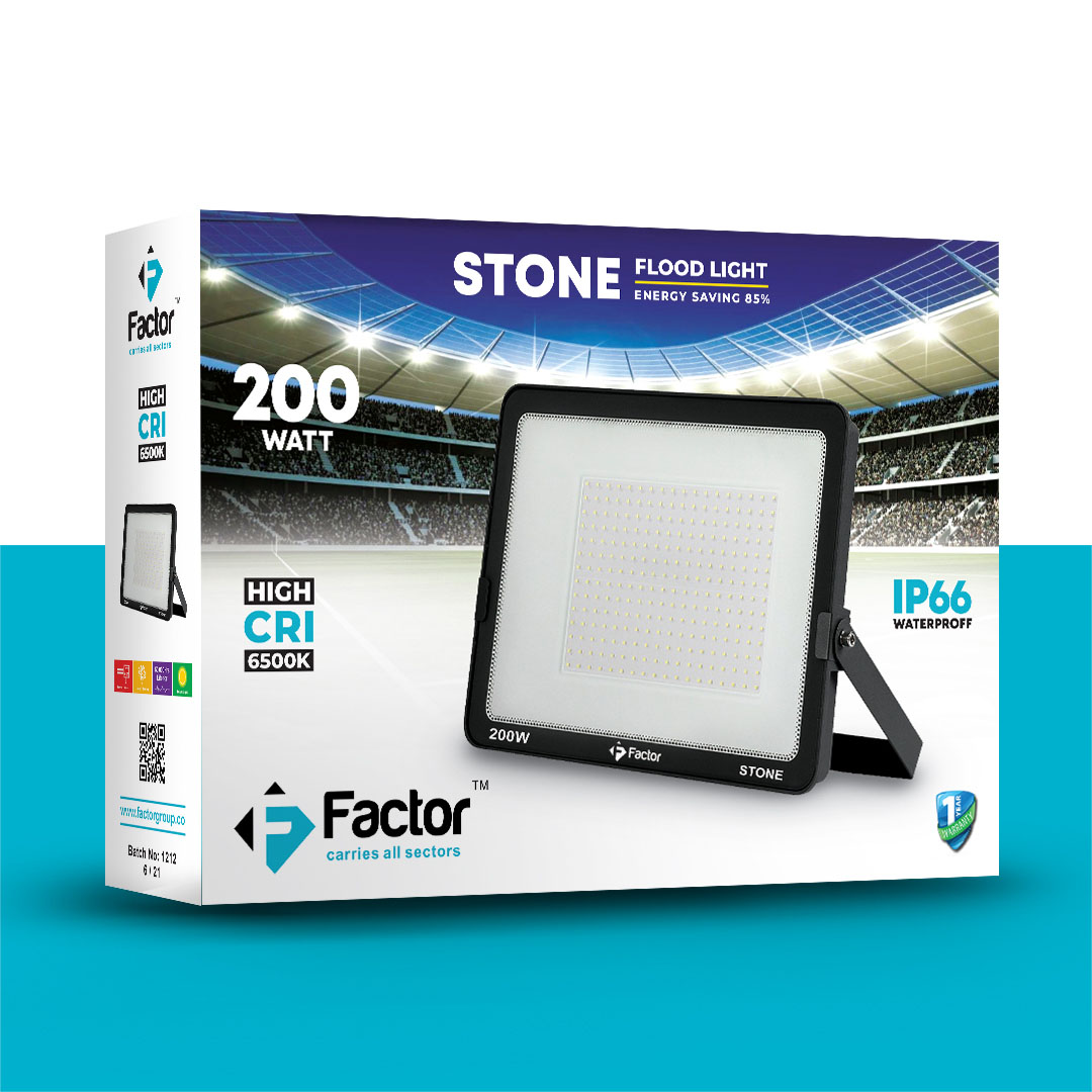 200w-2 Factor Flood Light | Stone Series - Image 10
