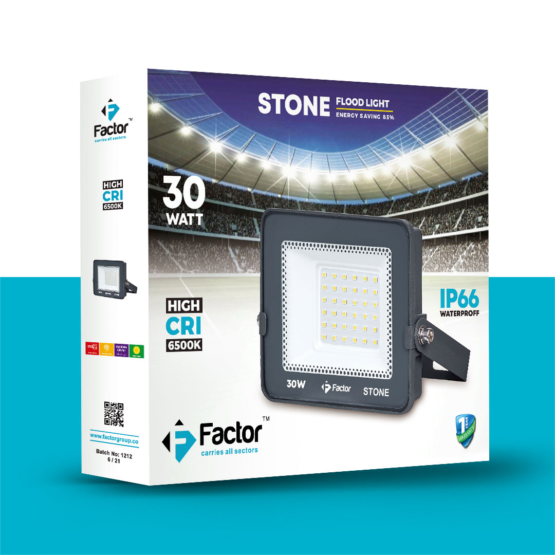 30w-2 Factor Flood Light | Stone Series - Image 2
