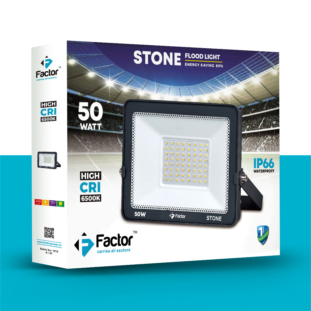 50w-2 Factor Flood Light | Stone Series - Image 4
