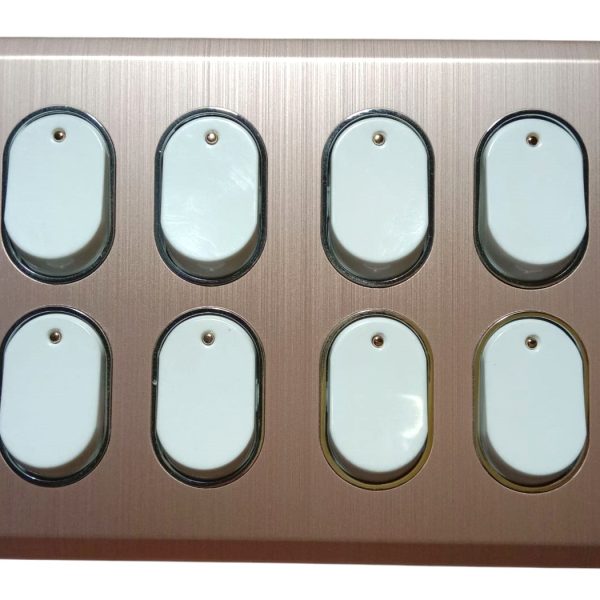 Eva Rose Gold Eight Gang Switch