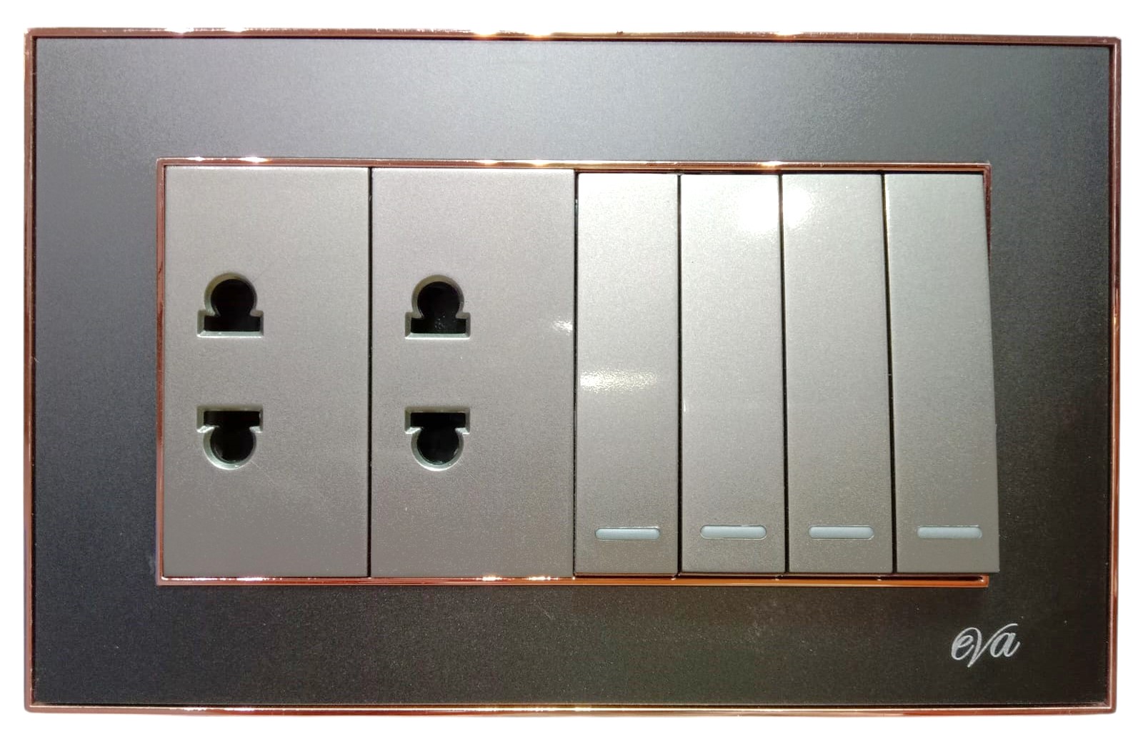 EVA-SUPERIOR-42-FRONT Eva Superior 4-Switch + 2-Socket - Image 1