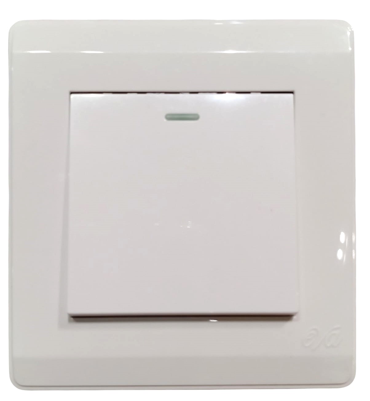 EVA-WHITE-1-GANG-FRONT Eva White One Gang 2-Way Switch - Image 1