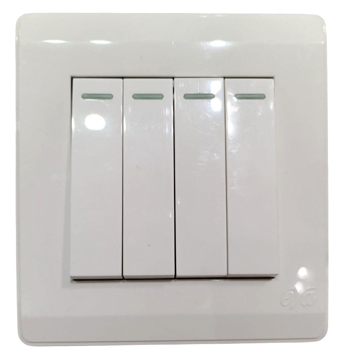 Eva White Four Gang Switch - Image 1