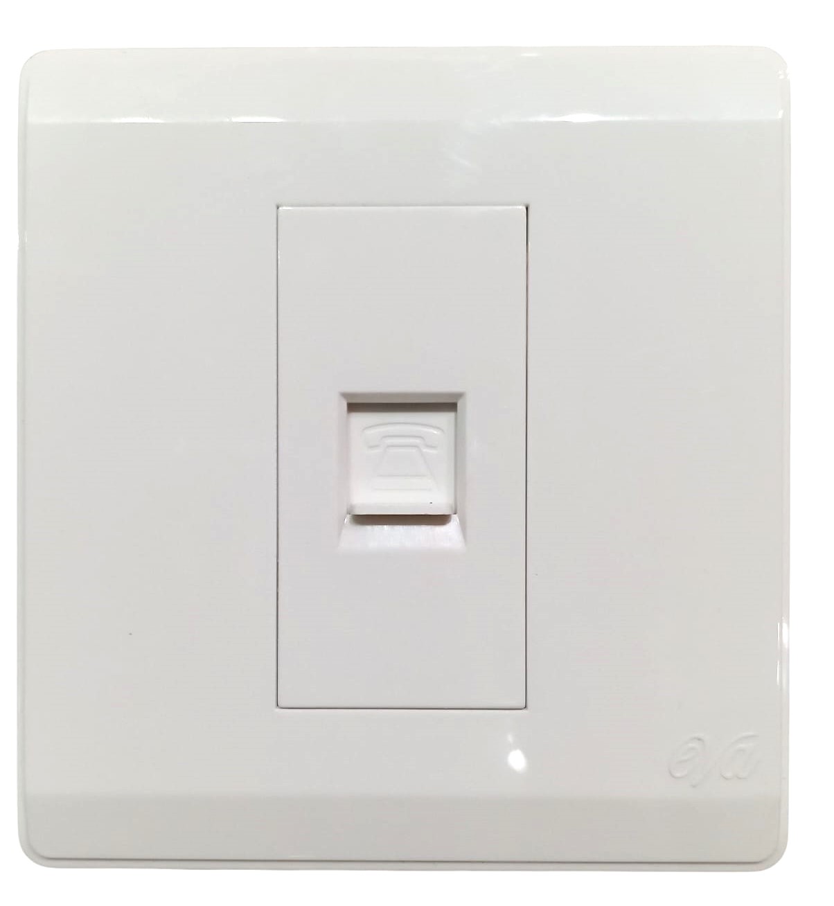 EVA-WHITE-TP-SINGLE-FRONT Eva White Telephone Single (TP or Data) - Image 1
