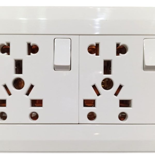 Eva White Universal 5 in 1 Double Switch