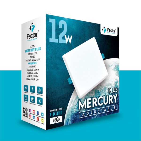 Factor Mercury Plus Adjustable Downlight | 4 Inch Square