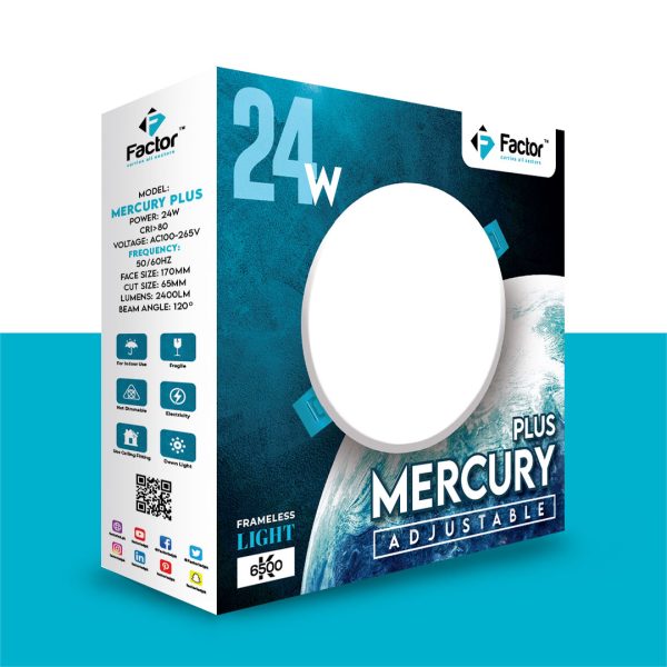 Factor Mercury Plus Adjustable Downlight | 6.5 Inch Round
