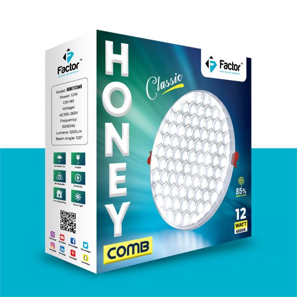 Factor  Honey Comb  Downlight | 4.5 Inch Round