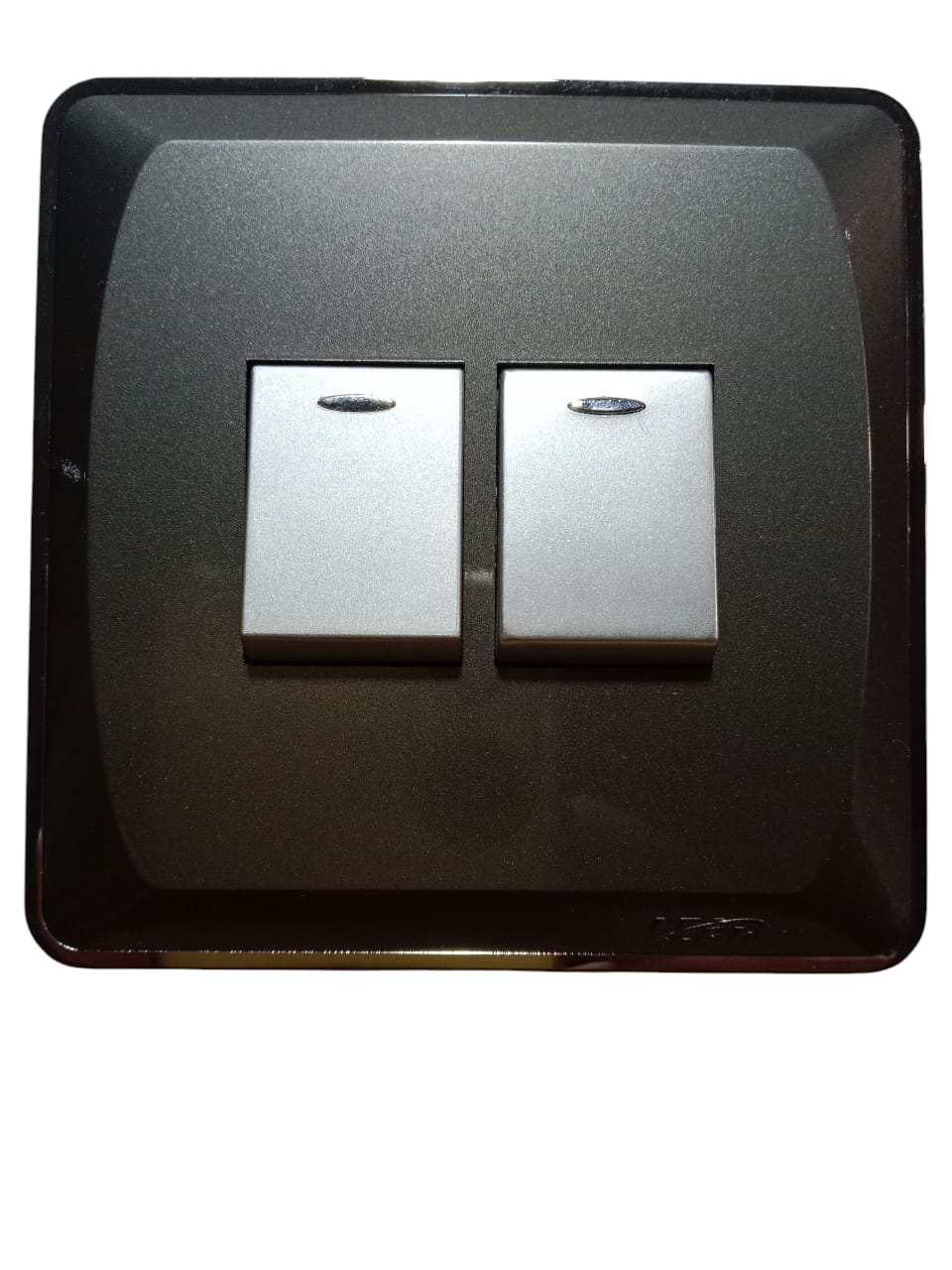 LEAR-BLESSO-MULT-2-GANG-FRONT Lear Blesso Multi Colour Two Gang Switch - Image 1