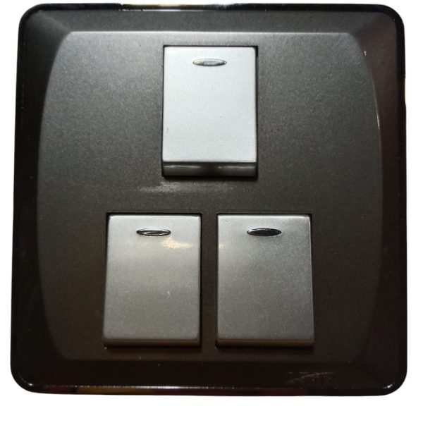 Lear Blesso Multi Colour Three Gang Switch