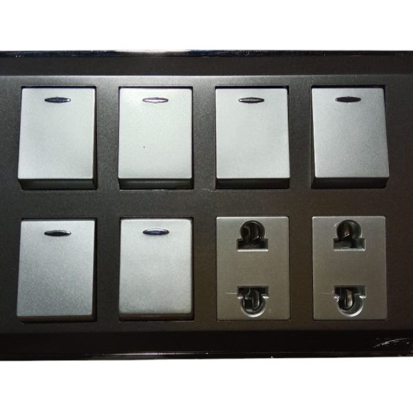Lear Blesso Multi Colour 6-Switch + 2-Socket