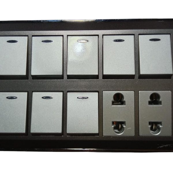 Lear Blesso Multi Colour 8-Switch + 2-Socket