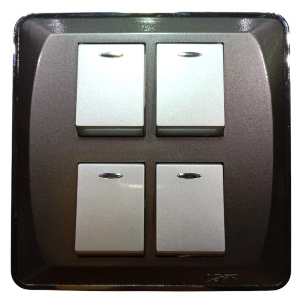 Lear Blesso Multi Colour Four Gang Switch