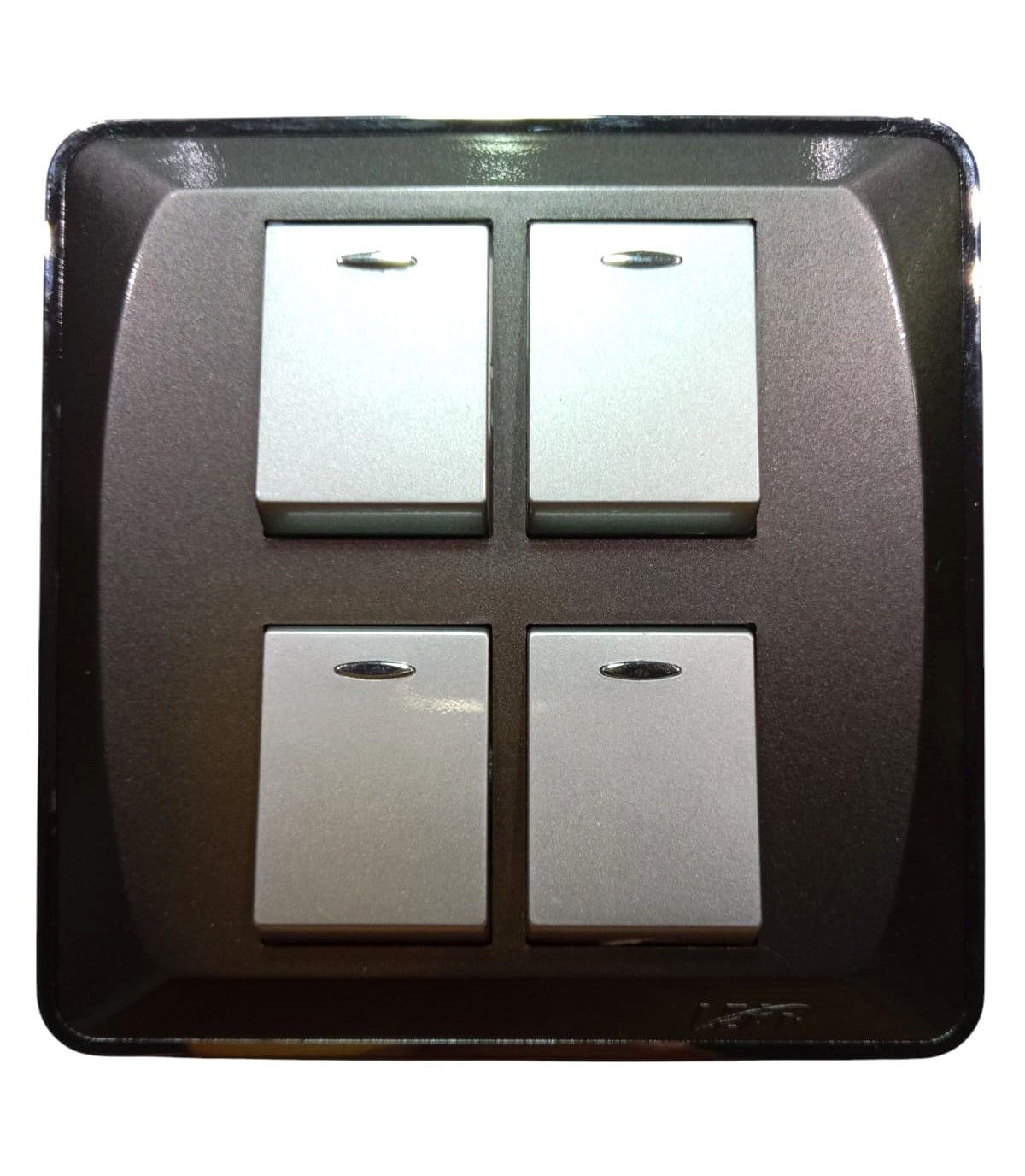 LEAR-BLESSO-MULTI-4-GANG-FRONT- Lear Blesso Multi Colour Four Gang Switch - Image 1