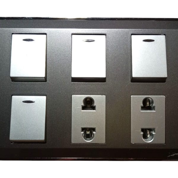 Lear Blesso Multi Colour 4-Switch + 2-Socket