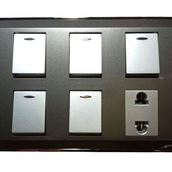 Lear Blesso Multi Colour 5-Switch + 1-Socket