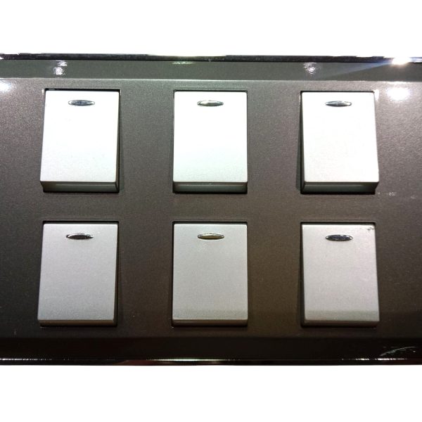 Lear Blesso Multi Colour Six Gang Switch