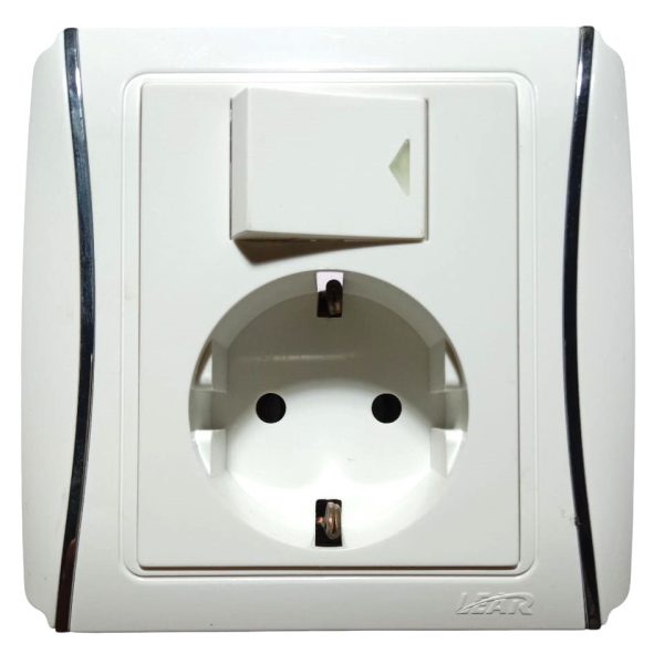 Lear White Computer Socket