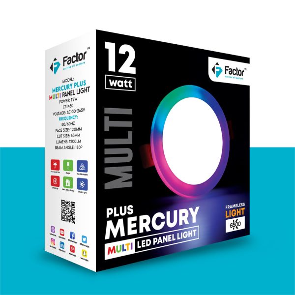 Factor Colourful Downlight - Mercury Plus 12w - Round